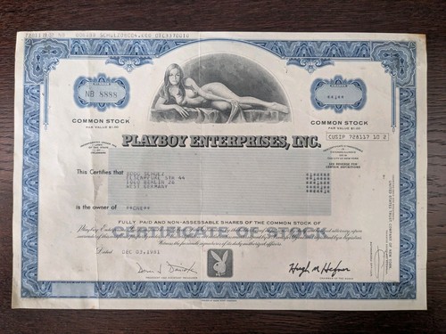 Playboy enterprises inc - playboy, 1981