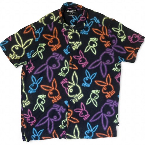Playboy shirt large black neon - large,